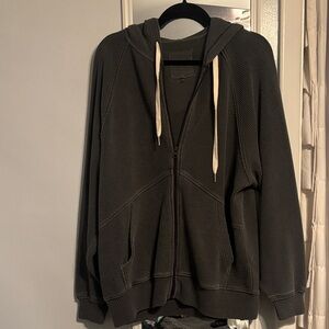 Women’s Charcoal Zip-Up Sweater